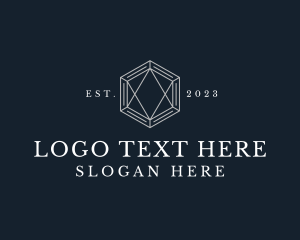 App - Hexagon Diamond Jewelry logo design