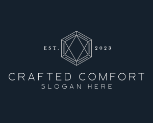 Hexagon Diamond Jewelry logo design