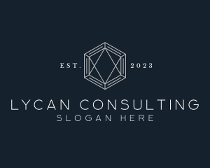 Hexagon Diamond Jewelry logo design