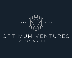 Hexagon Diamond Jewelry logo design