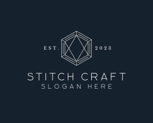 Hexagon Diamond Jewelry logo design