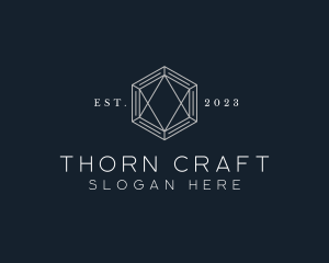 Hexagon Diamond Jewelry logo design