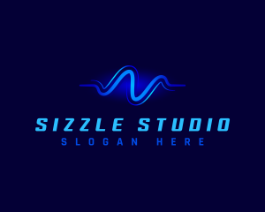 Studio Frequency Wave logo design