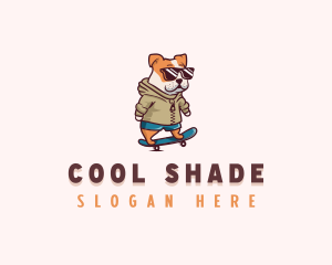 Cool Skateboard Dog logo design