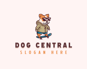 Cool Skateboard Dog logo design