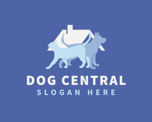 Cat Dog Roof Shelter logo design