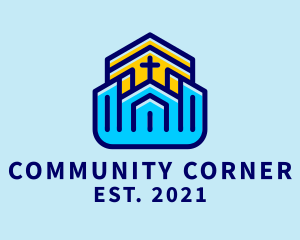 Church Community Cross  logo design