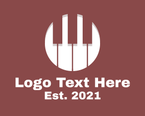 Round Musical Keyboard Keys logo