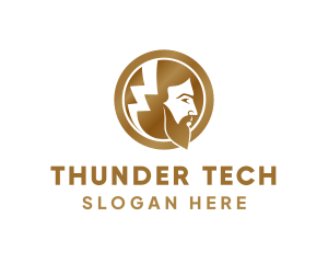 Thunder God Mythology logo design