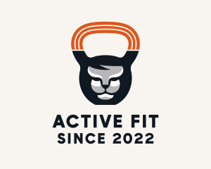 Feline Fitness Kettlebell Weights  logo design