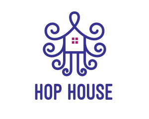 Violet House Ornament logo design