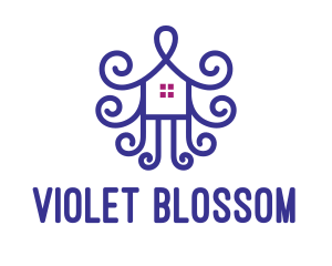 Violet House Ornament logo design