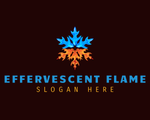 Flame Cooling Ventilation logo design