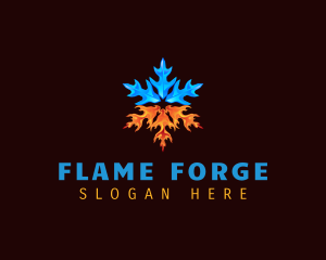 Flame Cooling Ventilation logo design