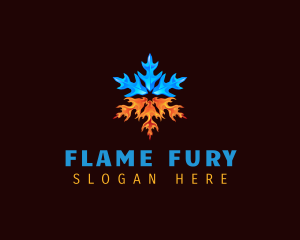 Flame Cooling Ventilation logo design