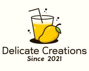 Mango Juice Glass logo design