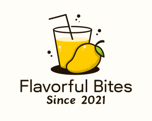 Mango Juice Glass logo design
