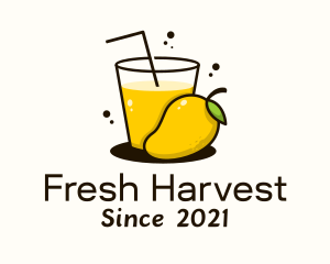 Mango Juice Glass logo design