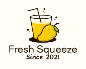 Mango Juice Glass logo design