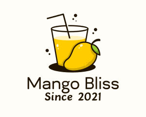 Mango Juice Glass logo design