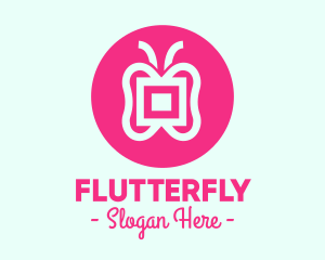 Abstract Pink Butterfly logo