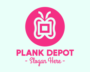 Abstract Pink Butterfly logo design