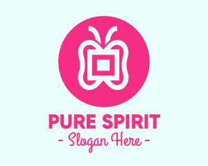 Abstract Pink Butterfly logo design