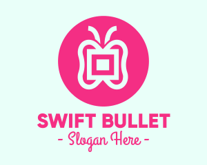 Abstract Pink Butterfly logo design