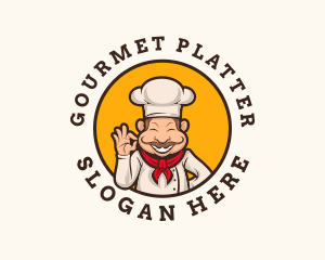 Gourmet Kitchen Chef logo design