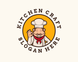 Gourmet Kitchen Chef logo design