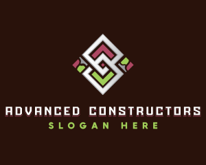 Metallic Tiles Improvement logo design