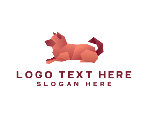 Geometric Sitting Dog logo