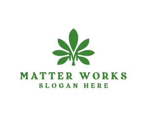 Cannabis Marijuana Plant logo design