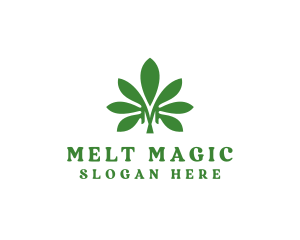 Cannabis Marijuana Plant logo design