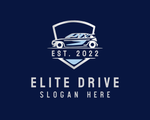 Car Driving Emblem logo design