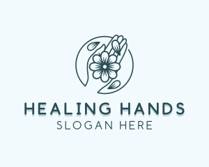 Flower Hand Skincare logo design