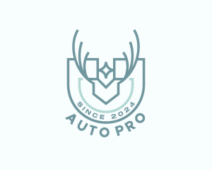 Deer Shield Crest Logo