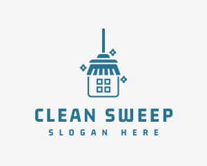 Broom House Clean logo design