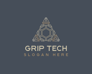 Tech Developer Pyramid logo design