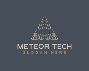 Tech Developer Pyramid logo design