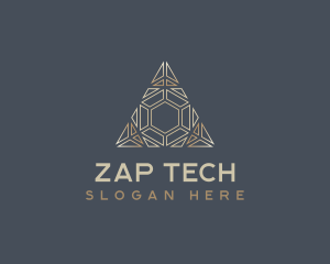 Tech Developer Pyramid logo design