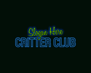 Neon Club Wordmark logo design