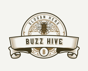 Organic Honey Bee logo design