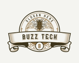 Organic Honey Bee logo design