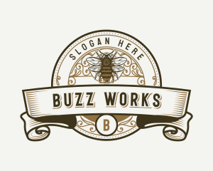 Organic Honey Bee logo design