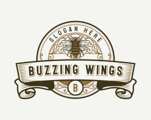 Organic Honey Bee logo design