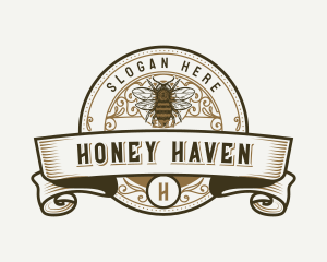 Organic Honey Bee logo design