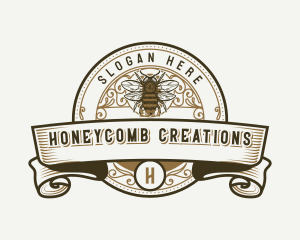 Organic Honey Bee logo design