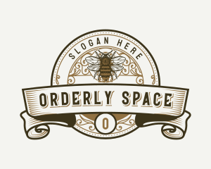 Organic Honey Bee logo design