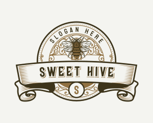 Organic Honey Bee logo design